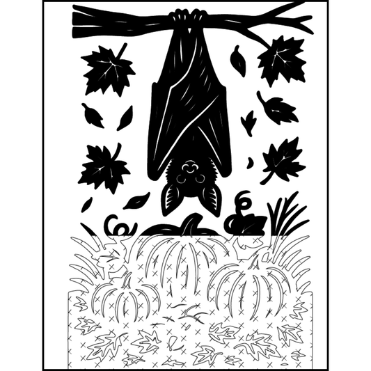 coloring book monochrome fall