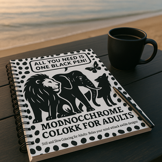 livre monochrome printebale animeaux